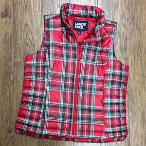 Lands' End Checkered Vest